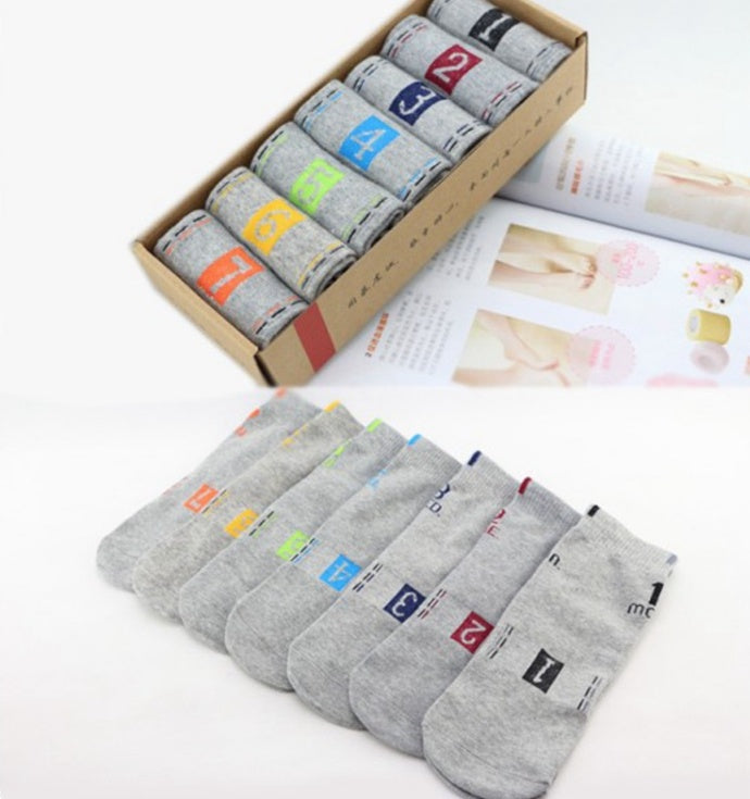 Men's Seven-Day Digital Print Cotton Socks | Week Set