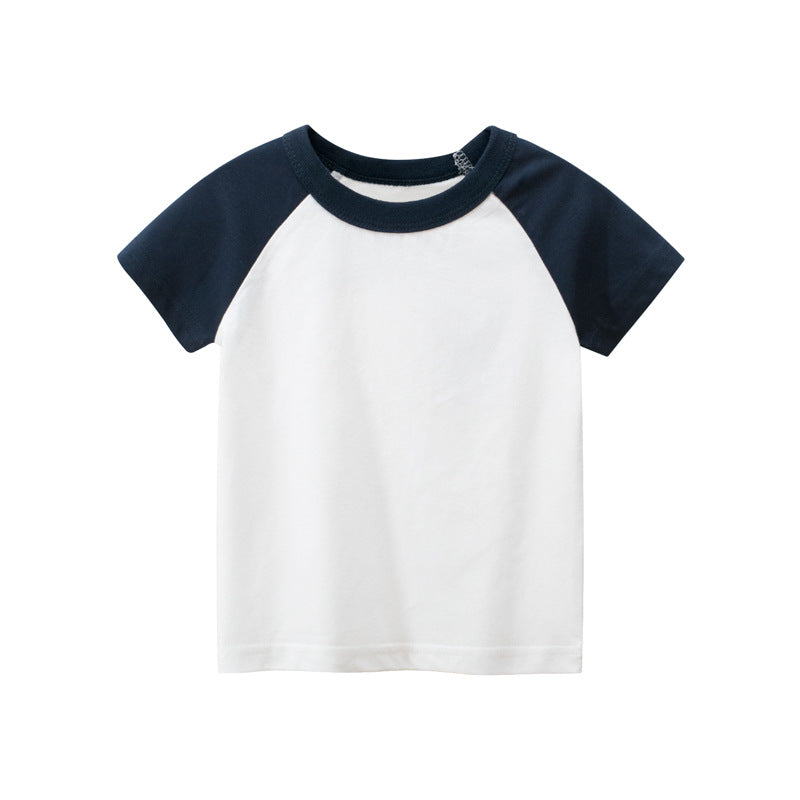 Children's Short Sleeve Solid Colour T-Shirt | 100% Cotton, Unisex