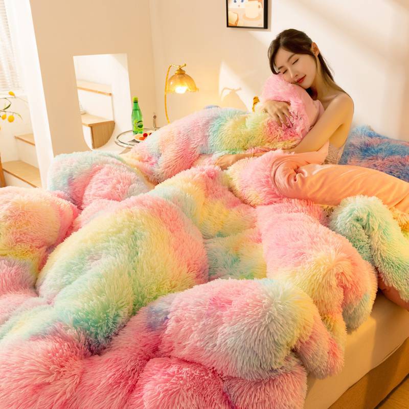 Double-Sided Velvet Winter Quilt | Mink & Crystal Fleece | 6 Colours