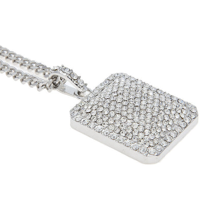Men's Cuban Chain Necklace Set with Pendant