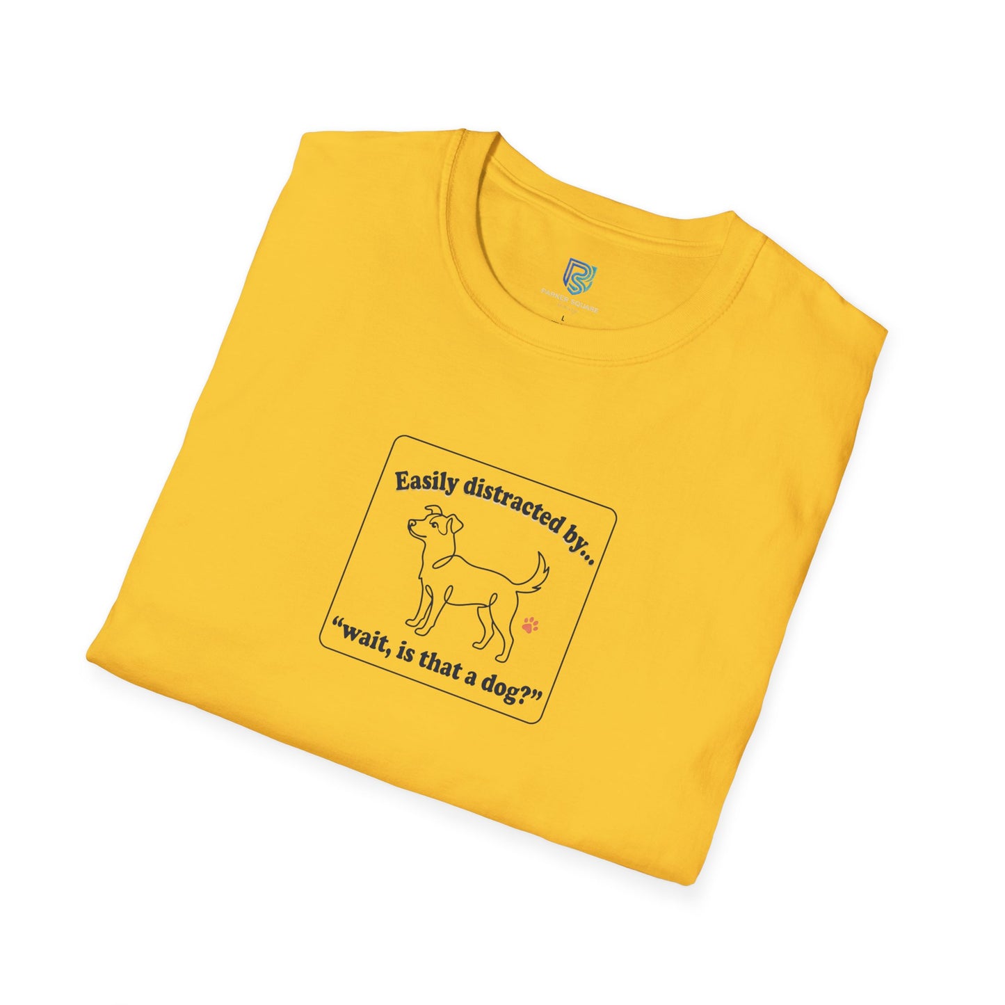'Easily Distracted By…wait, is that a dog?' Cartoon Dog Graphic Tee