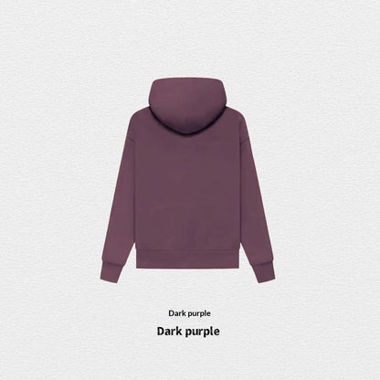 Women's Fleece-Lined Cotton Hoodie | Solid Colour Pullover Sweatshirt