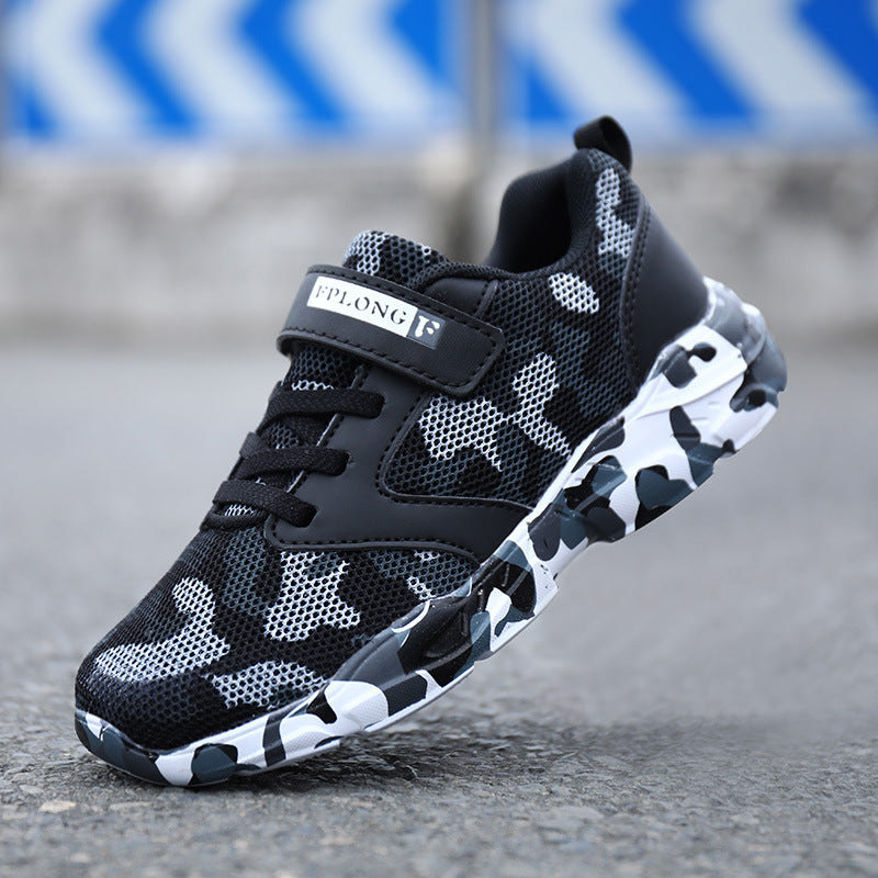 Children's Camo Trainers | Lightweight Mesh Sports Shoes