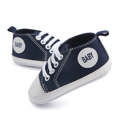 Baby & Infant Canvas Soft-Sole Anti-Slip First Walker Shoes | Unisex Sneaker Style in Multiple Designs