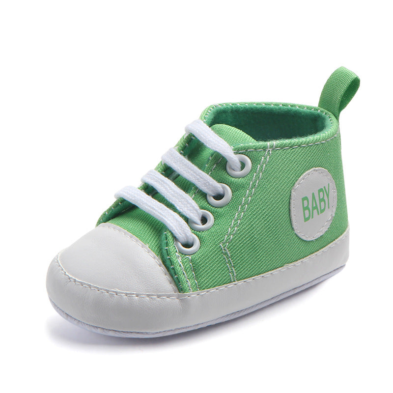 Baby & Infant Canvas Soft-Sole Anti-Slip First Walker Shoes | Unisex Sneaker Style in Multiple Designs