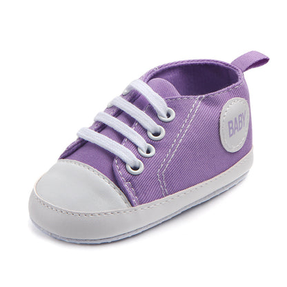 Baby & Infant Canvas Soft-Sole Anti-Slip First Walker Shoes | Unisex Sneaker Style in Multiple Designs