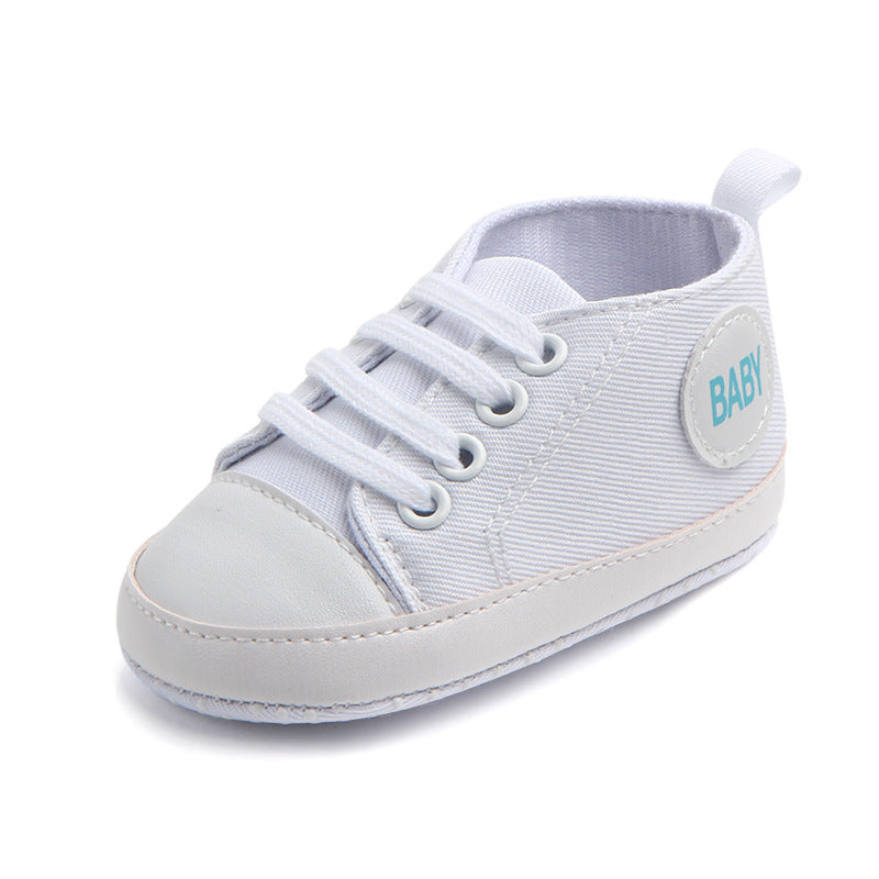 Baby & Infant Canvas Soft-Sole Anti-Slip First Walker Shoes | Unisex Sneaker Style in Multiple Designs