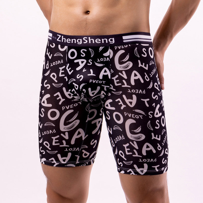 Men's Ice Silk Boxer Briefs – Antibacterial, Sizes L–5XL