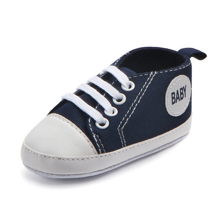 Baby & Infant Canvas Soft-Sole Anti-Slip First Walker Shoes | Unisex Sneaker Style in Multiple Designs