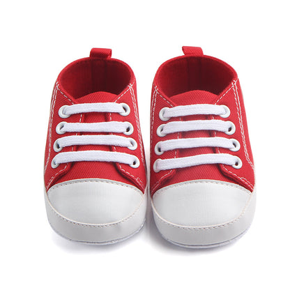 Baby & Infant Canvas Soft-Sole Anti-Slip First Walker Shoes | Unisex Sneaker Style in Multiple Designs