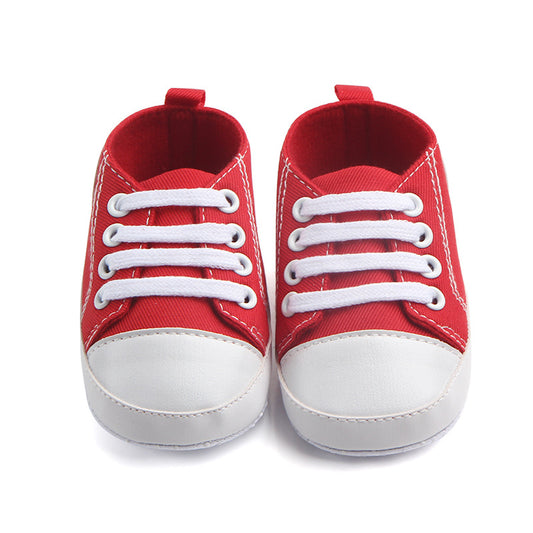 Baby & Infant Canvas Soft-Sole Anti-Slip First Walker Shoes | Unisex Sneaker Style in Multiple Designs