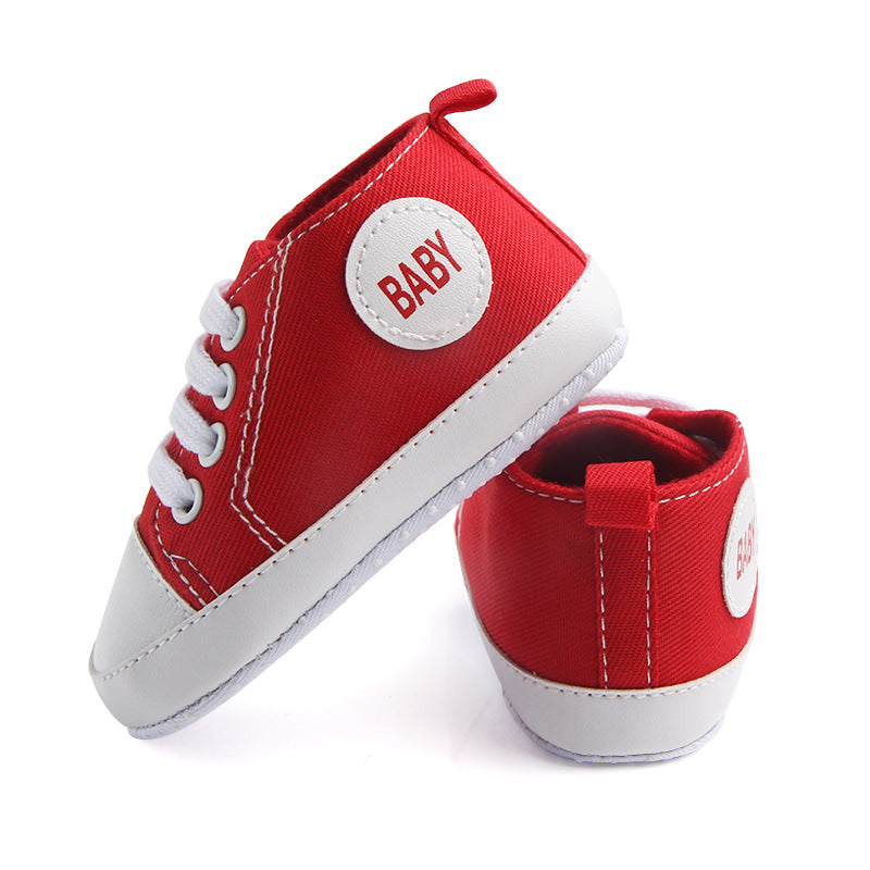 Baby & Infant Canvas Soft-Sole Anti-Slip First Walker Shoes | Unisex Sneaker Style in Multiple Designs