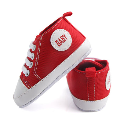 Baby & Infant Canvas Soft-Sole Anti-Slip First Walker Shoes | Unisex Sneaker Style in Multiple Designs