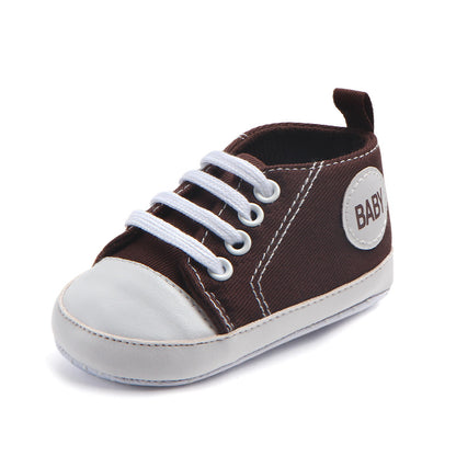 Baby & Infant Canvas Soft-Sole Anti-Slip First Walker Shoes | Unisex Sneaker Style in Multiple Designs