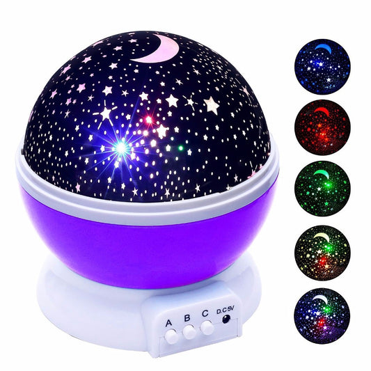 Rotating Star & Constellation Projector Night Light