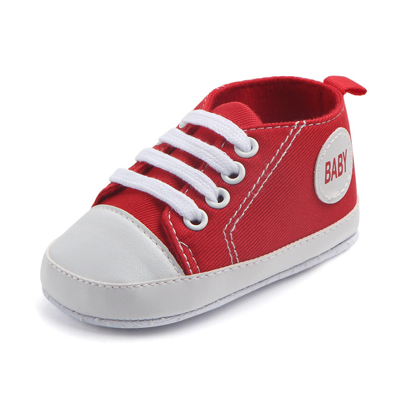 Baby & Infant Canvas Soft-Sole Anti-Slip First Walker Shoes | Unisex Sneaker Style in Multiple Designs