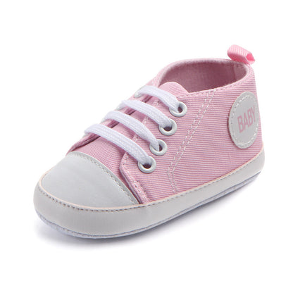 Baby & Infant Canvas Soft-Sole Anti-Slip First Walker Shoes | Unisex Sneaker Style in Multiple Designs