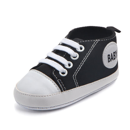 Baby & Infant Canvas Soft-Sole Anti-Slip First Walker Shoes | Unisex Sneaker Style in Multiple Designs