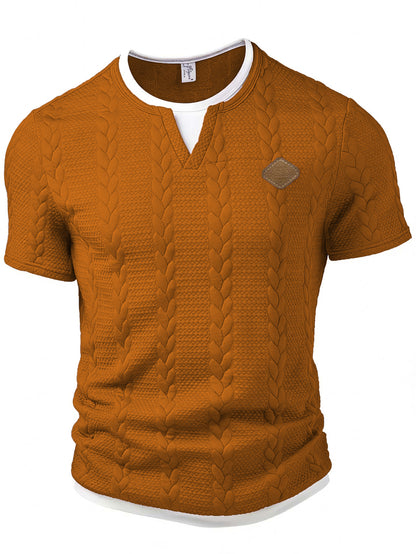Men's Mock Two-Piece Short Sleeve T-Shirt | Slim Fit
