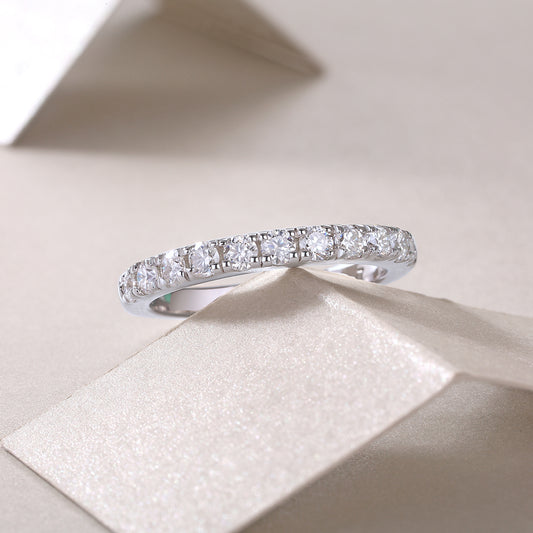 Moissanite 925 Sterling Silver Ring | Gold, Platinum & Rose Gold | GRA Certified