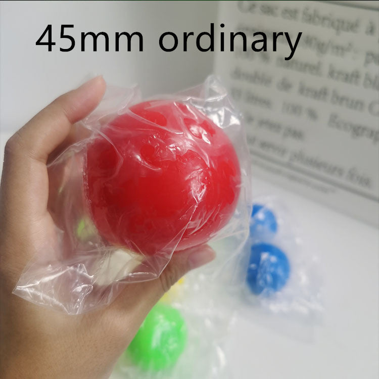 Sticky Wall Ball Stress Relief Toy - Glow Squish Ball for Kids and Adults