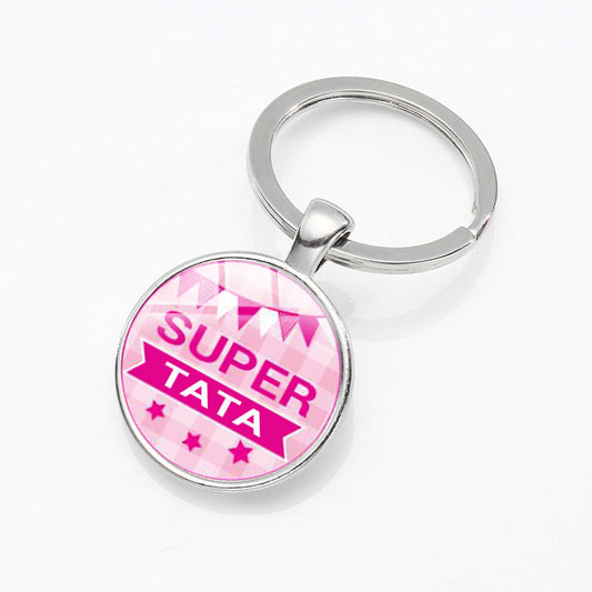 Round Glass Dome Sentiment Keychain | 13 Designs