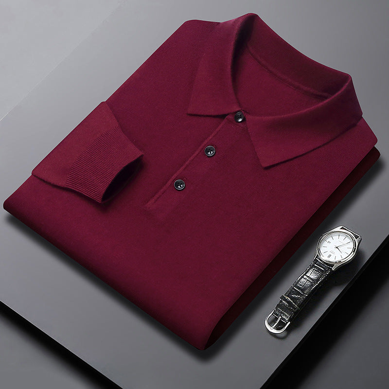 Men's Polo Neck Knitted Sweater | 10 Colours