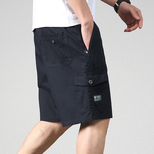 Men's Cotton Casual Work Shorts | Relaxed Fit Drawstring L-5XL