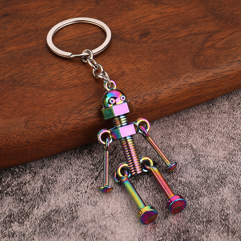 Retro Robot Keychain | Zinc Alloy Handmade Pendant | JP Collections