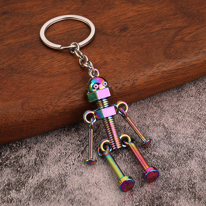 Retro Robot Keychain | Zinc Alloy Handmade Pendant | JP Collections