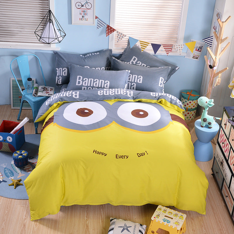Cartoon Print Cotton Bedding Set 4 Piece | 32 Designs