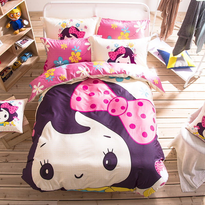 Cartoon Print Cotton Bedding Set 4 Piece | 32 Designs