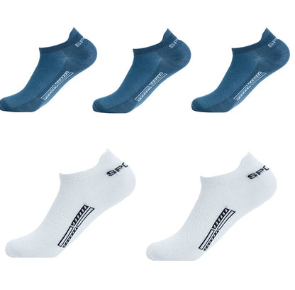 Men's Cotton Ankle Socks – Breathable Mesh Low-Cut Sports Socks
