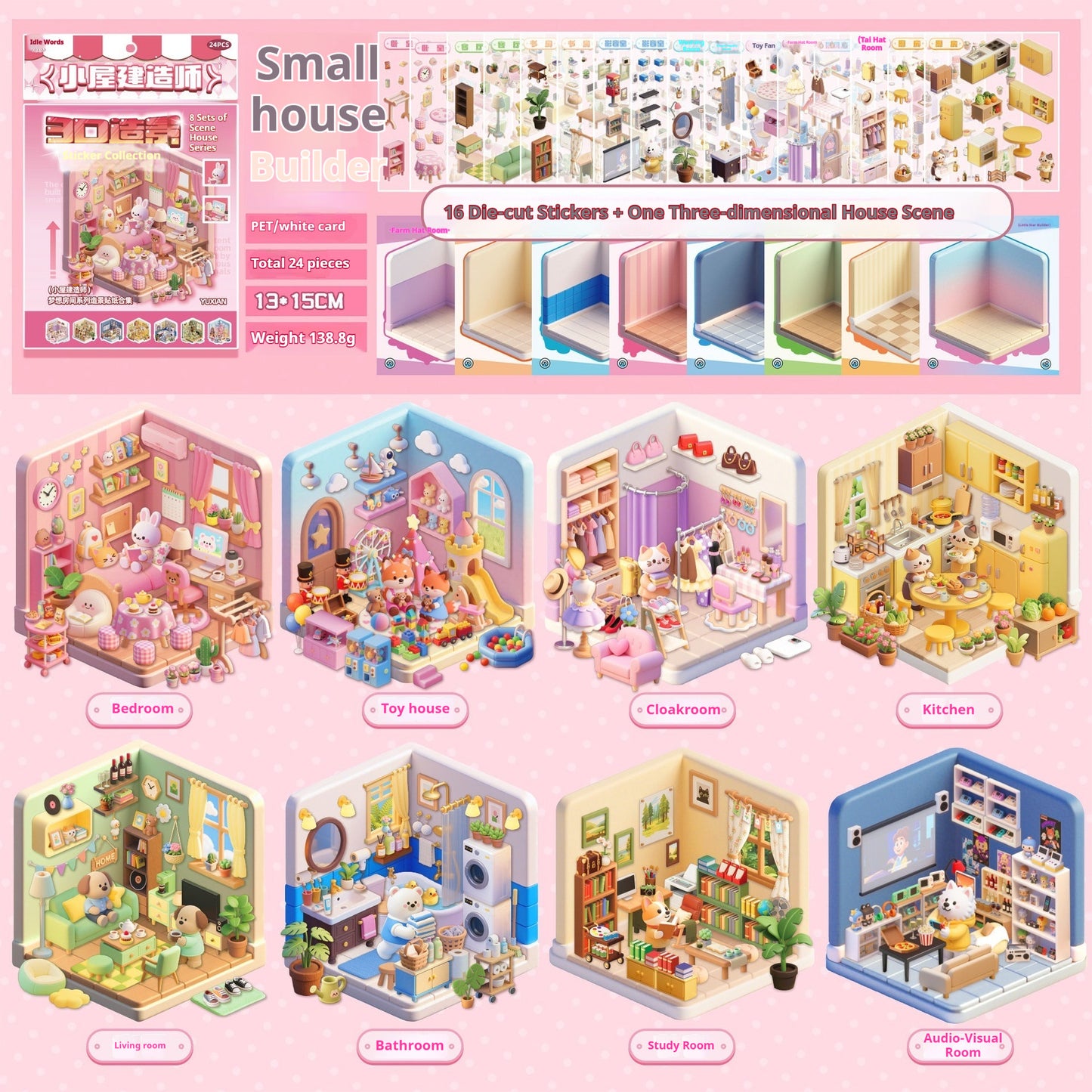 3D Scene Sticker Craft Set for Kids