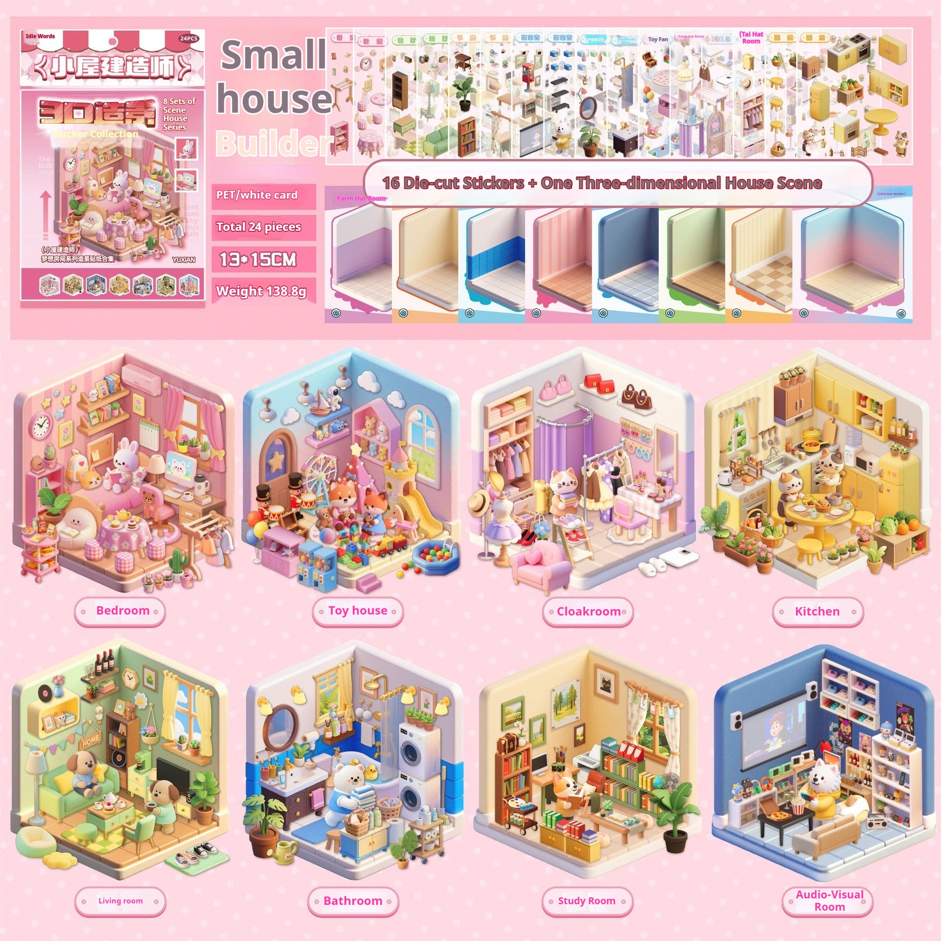 3D Scene Sticker Craft Set for Kids