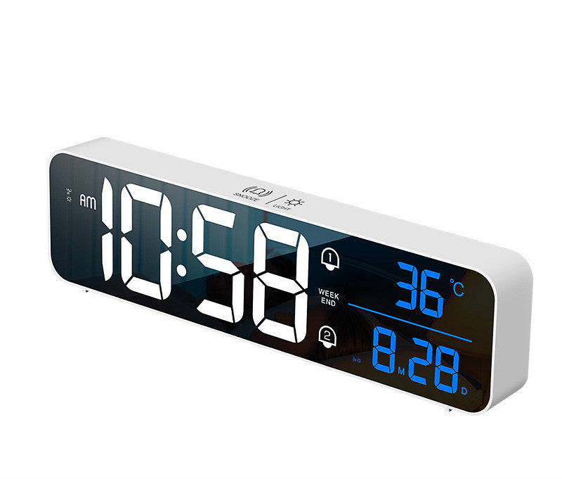 Digital LED Wall Clock with Alarm | Square Design
