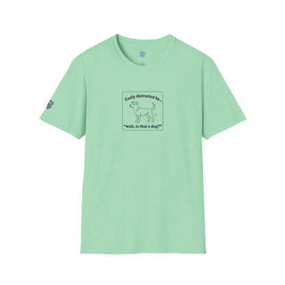 'Easily Distracted By…wait, is that a dog?' Cartoon Dog Graphic Tee