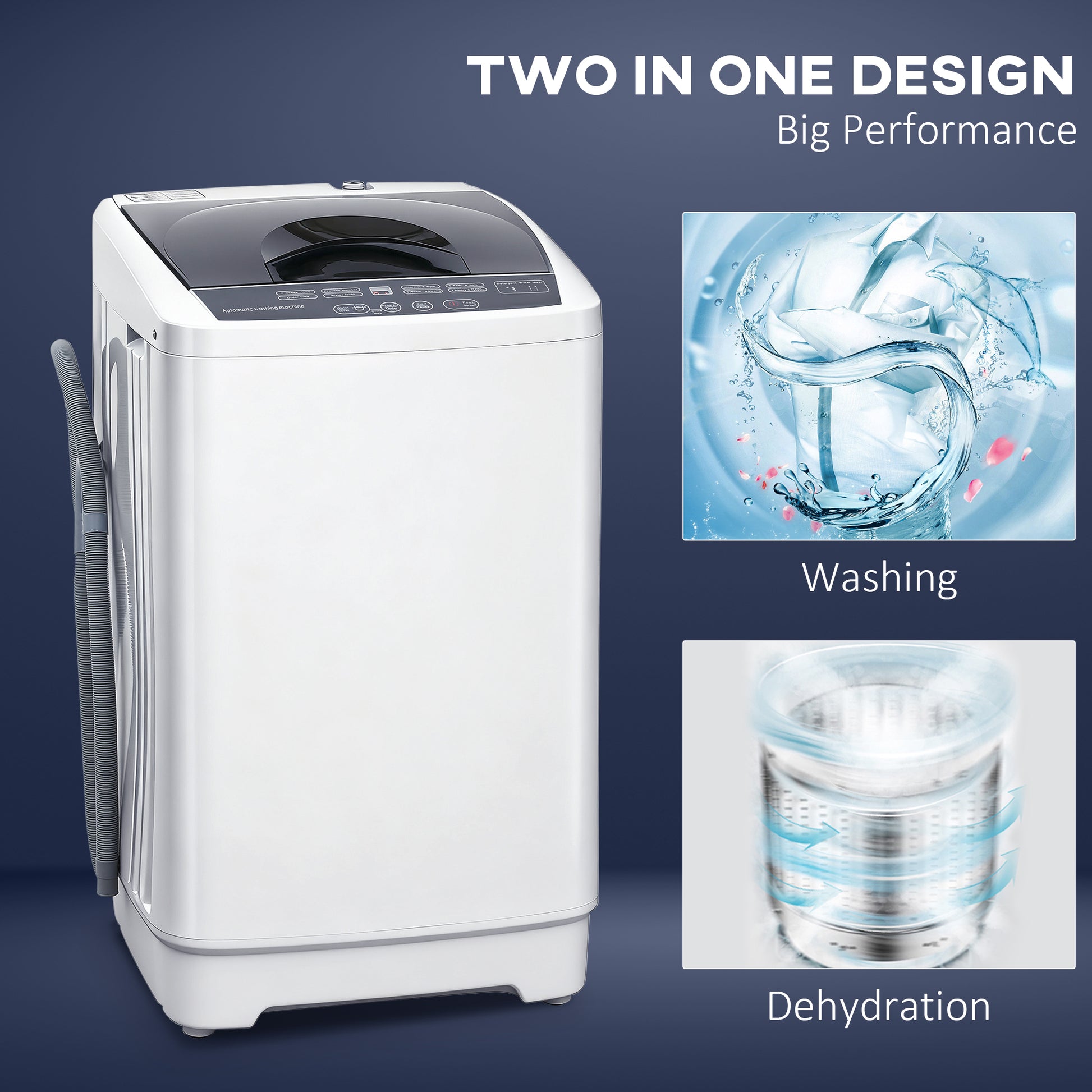 Compact Portable Washing Machine – Fully Automatic, 8 Programs, 4.5kg