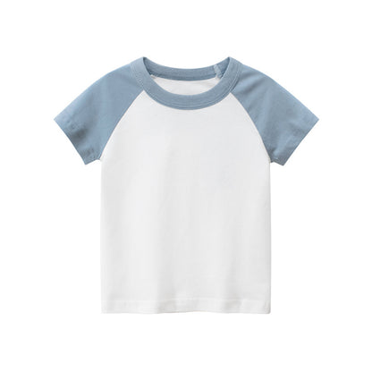 Children's Short Sleeve Solid Colour T-Shirt | 100% Cotton, Unisex