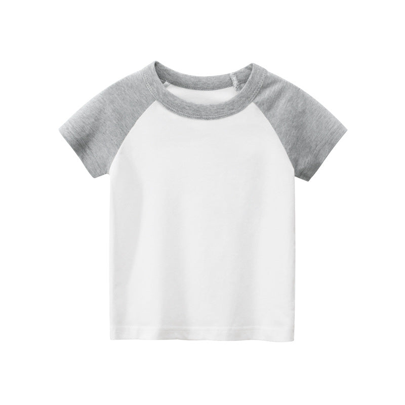 Children's Short Sleeve Solid Colour T-Shirt | 100% Cotton, Unisex