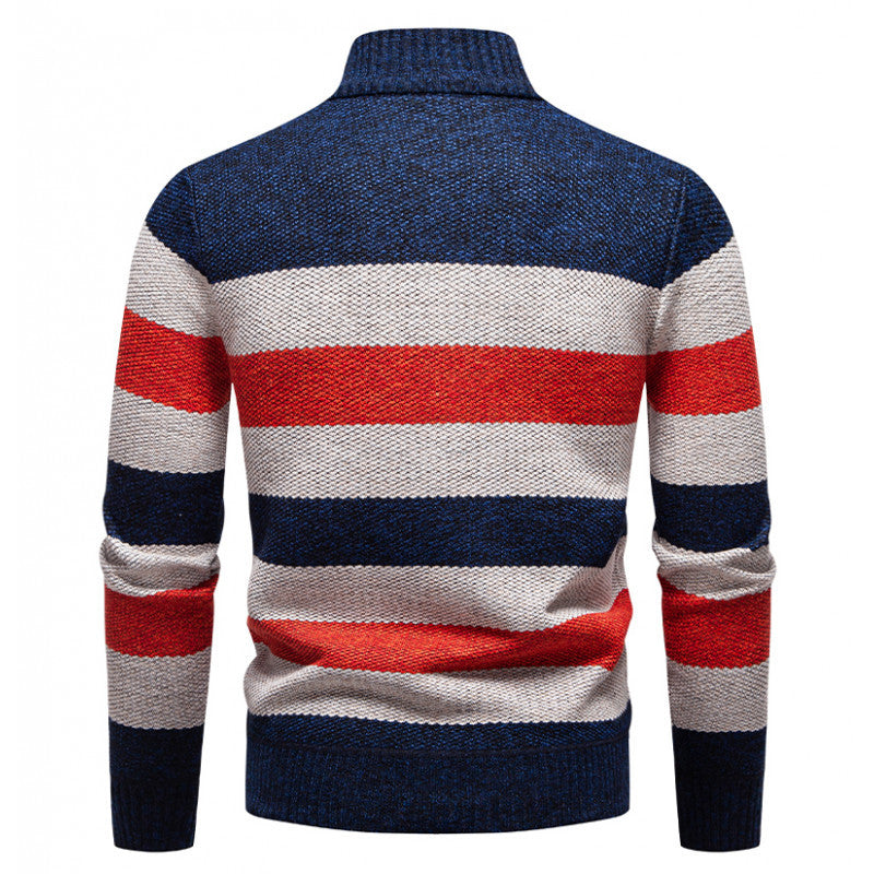 Men's Fleece-Lined Half-Zip Hoodie | Stand-Up Collar | JParker