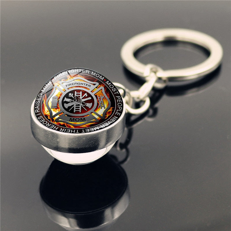 Double-Sided Gem Keychain | Zinc Alloy Crystal Charm | 8 Designs
