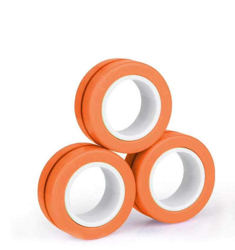 Magnetic Finger Rings Decompression Toy | Wearable Fidget Rings