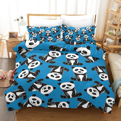 Brushed Novelty Print Duvet Cover Set – 3-Piece, Dinosaur, Panda, Letter & Angel