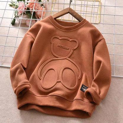 Children's Long Sleeve Cartoon T-Shirt | Standard & Plush Lined
