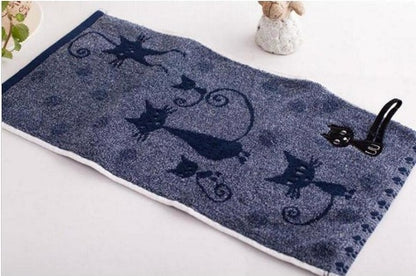 Cat Tail Hook Cotton Face Towel 25x50cm
