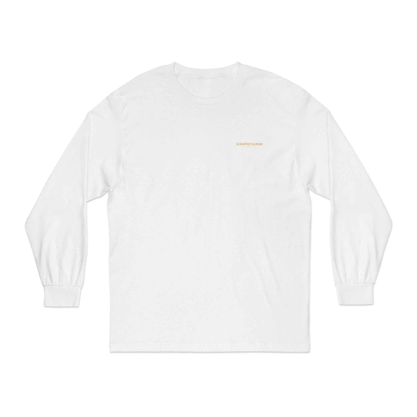 'Good Vibes Only' Long Sleeve Tee – Minimalist White & Gold Unisex Top