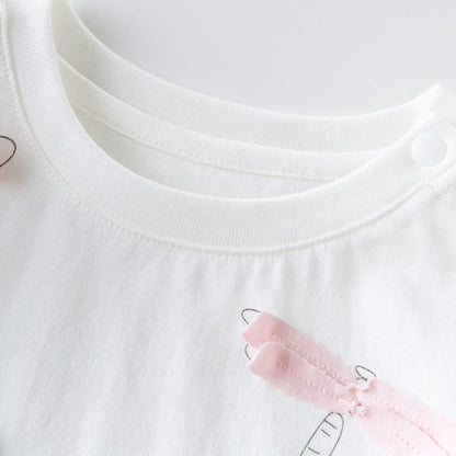 Baby & Kids White Cotton Casual T-Shirt – 100% Cotton