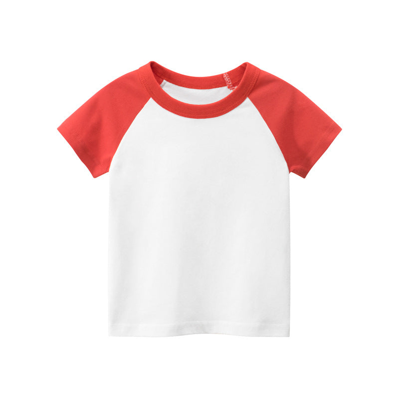 Children's Short Sleeve Solid Colour T-Shirt | 100% Cotton, Unisex