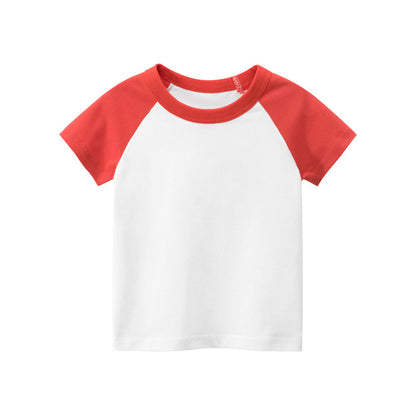 Children's Short Sleeve Solid Colour T-Shirt | 100% Cotton, Unisex